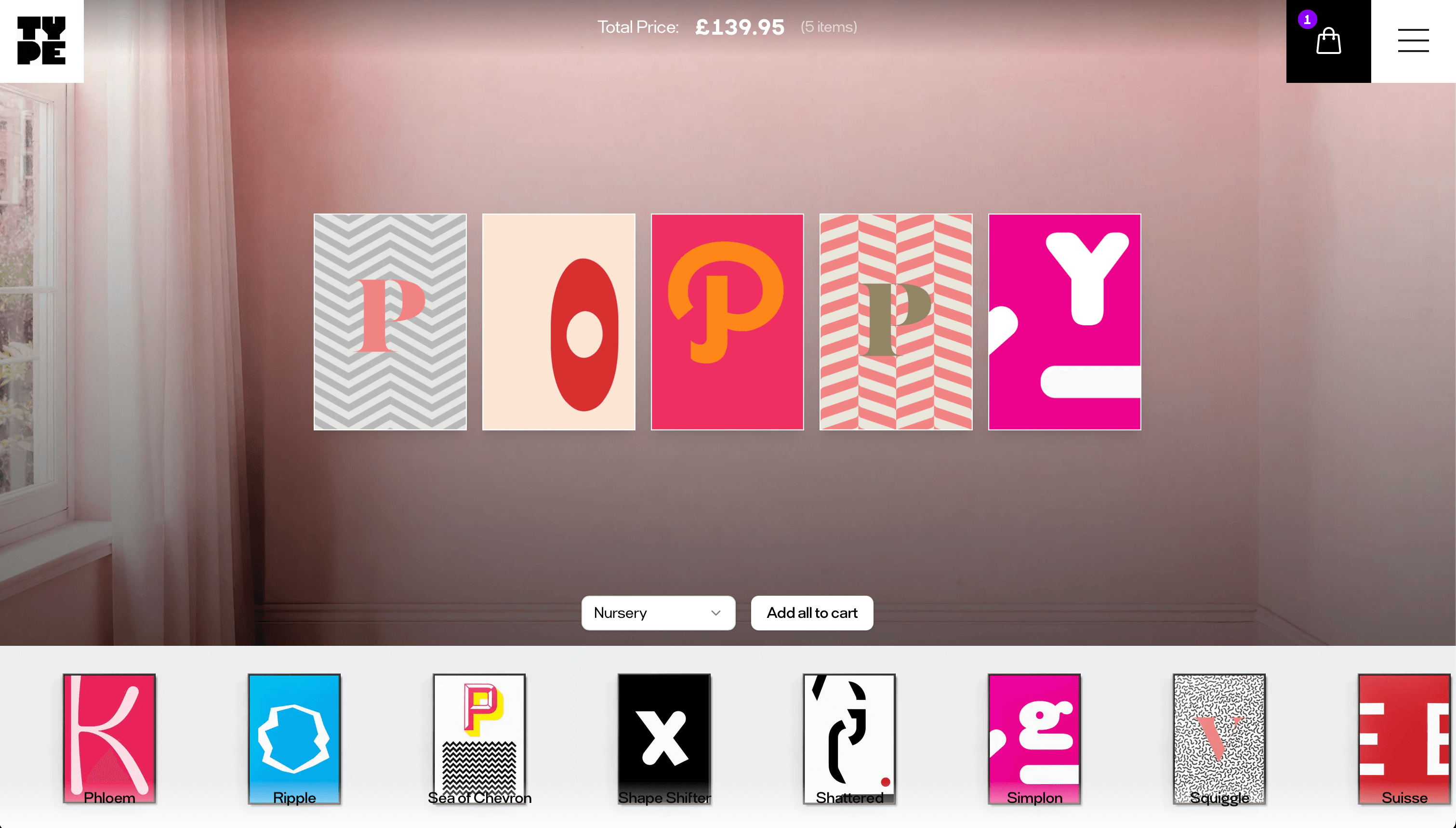 TypePosters Wall Designer